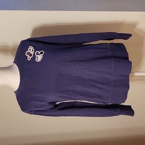 Disney Worn Blue Vintage-Style Crewneck 100% Cotton Pullover